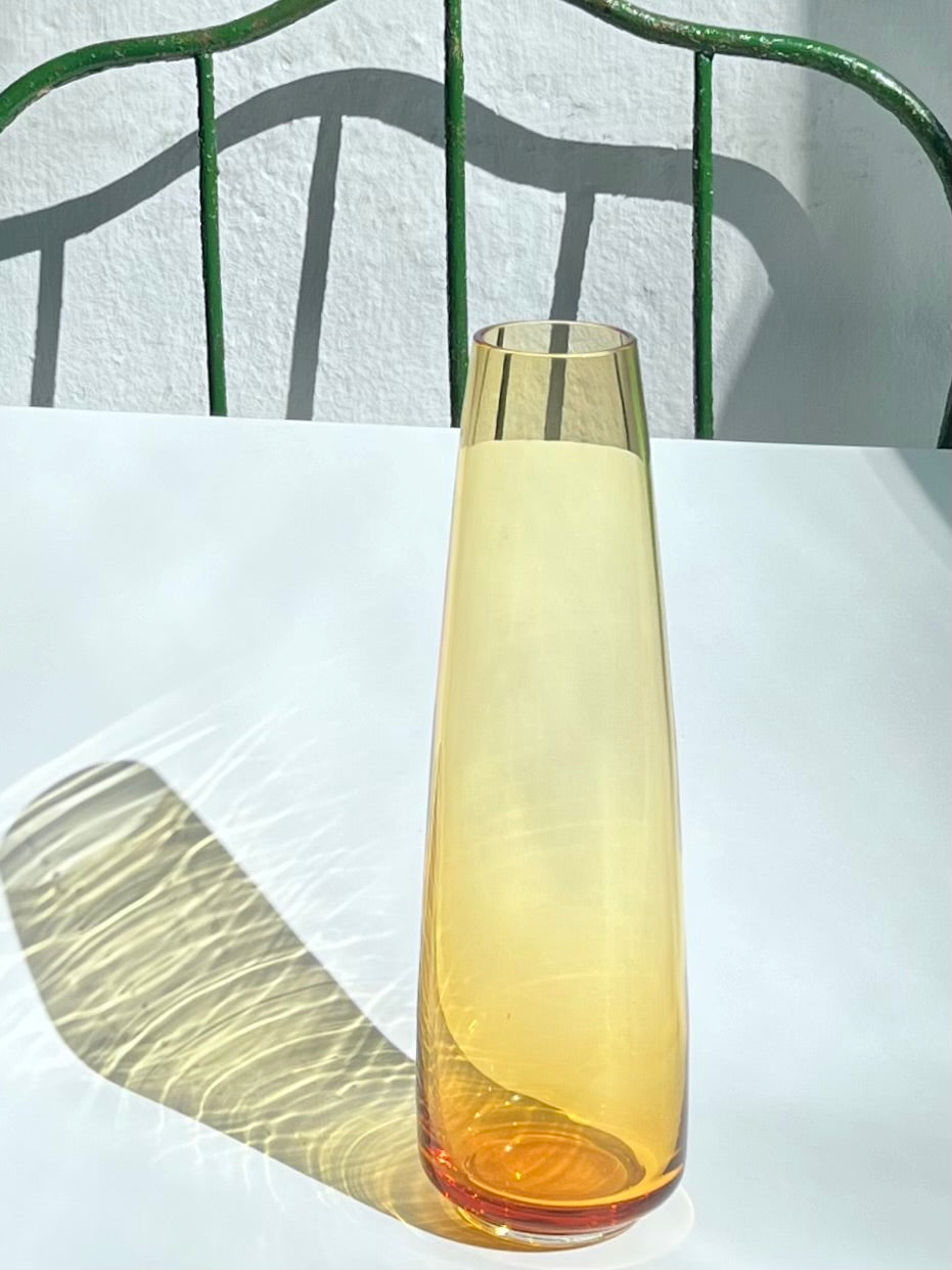Glass vase MATTEA Color: Amber