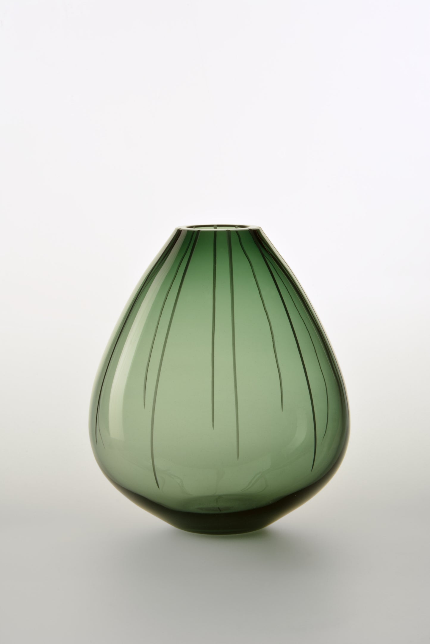 Vase en verre TINE Couleur : Bleu fumé