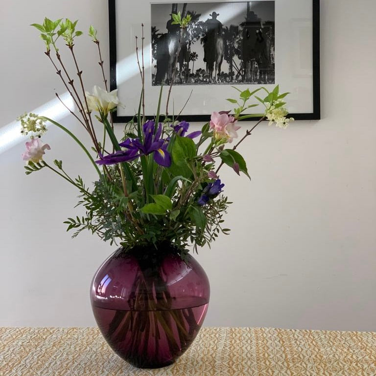 Glass Vase THEA Color: Amethyst