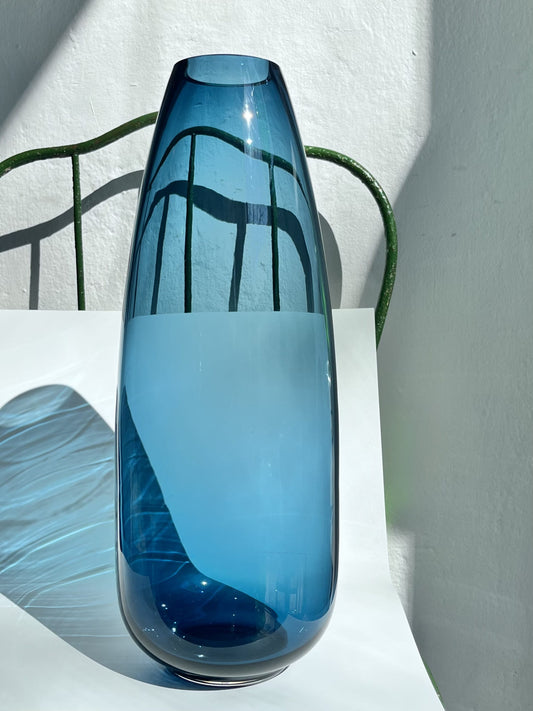 Glass vase FEDERICA Color: Avio