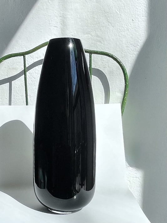 Glass Vase FEDERICA Color: Nero