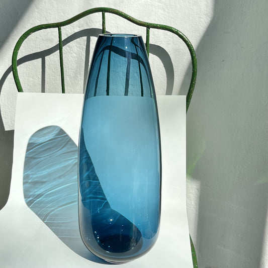 Glass vase FEDERICA Color: Avio