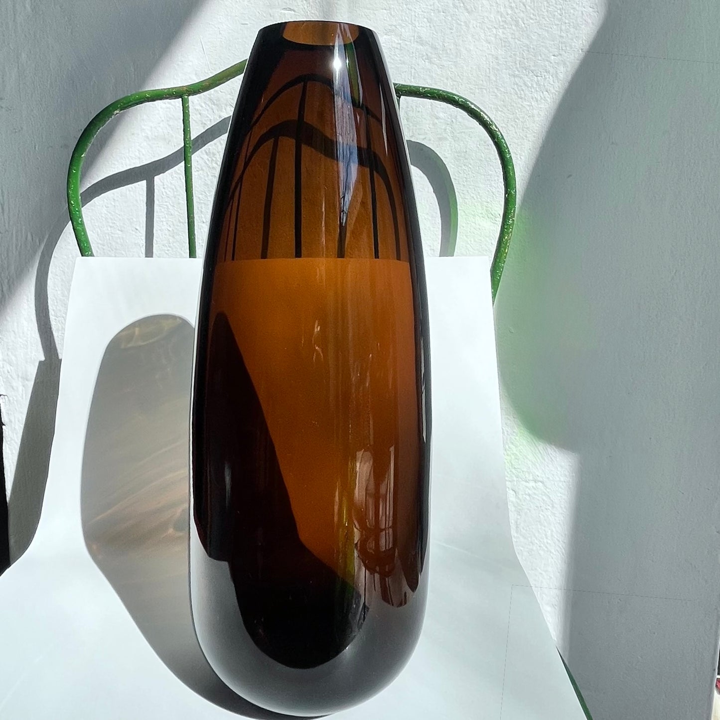 Glass Vase FEDERICA Colour: Tabacco