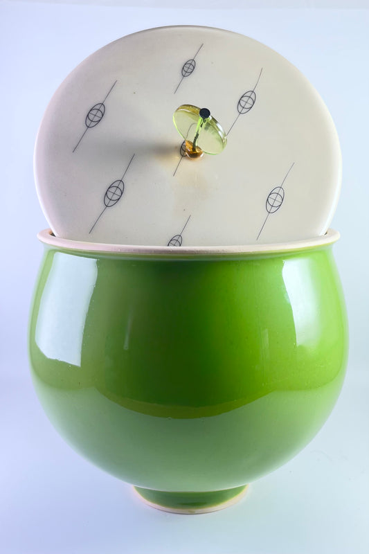 Boîte verte avec couvercle ornementé Grand