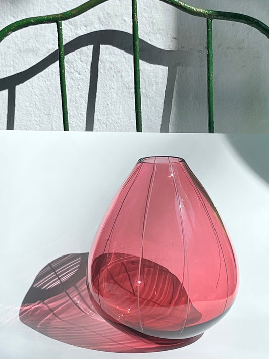 Glass vase TINE Colour: Pink