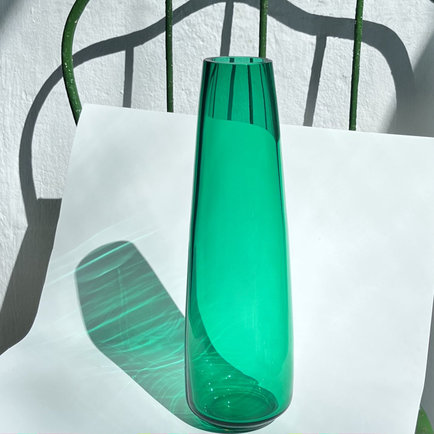 Glass Vase MATTEA Colour: Petrol Green