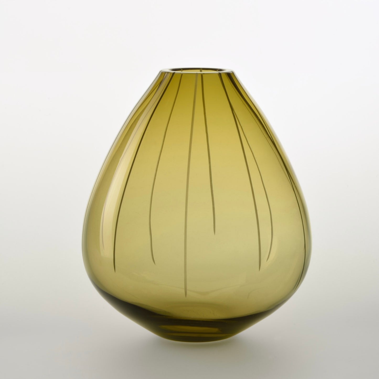 Glass Vase TINE Color: Olive