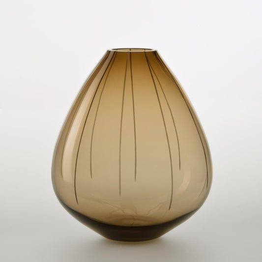 Glass Vase TINE Color: Smoky Topaz