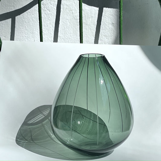 Glass vase TINE Color: Smoke Blue
