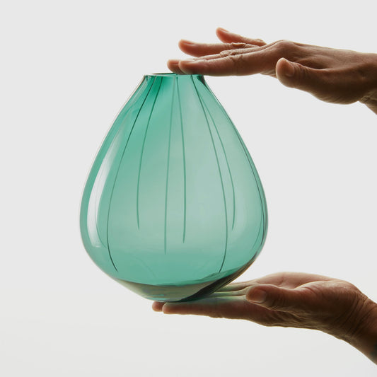 Glass vase TINE Color: Lagoon